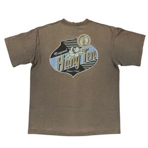 Vintage 70s Hang Ten Distressed & Faded Green Single Stitch T Shirt USA Made